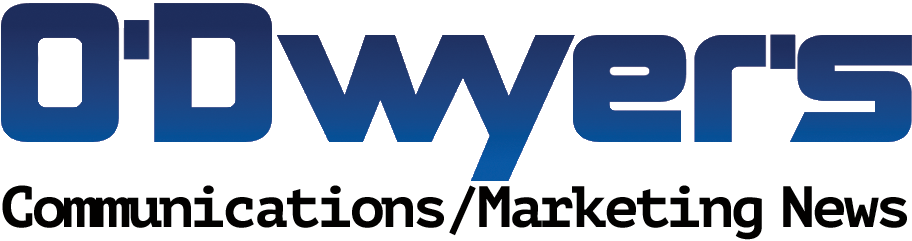 Blue and white O'Dwyer's logo with stylized text design