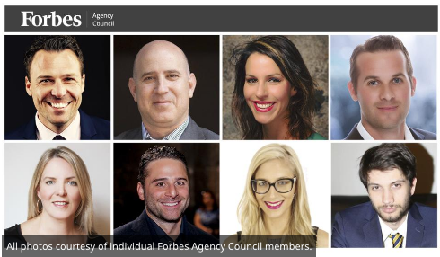 Forbes Agency Council members headshot collage