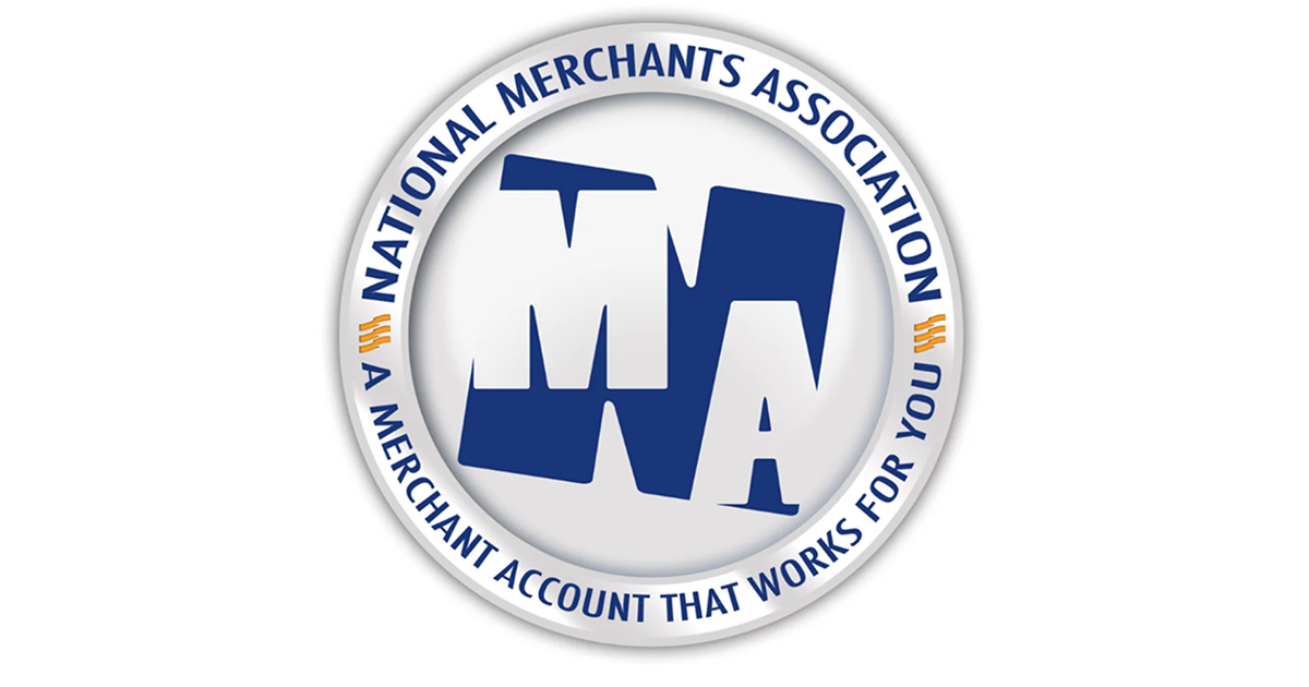 National Merchants Association logo with blue and white color scheme