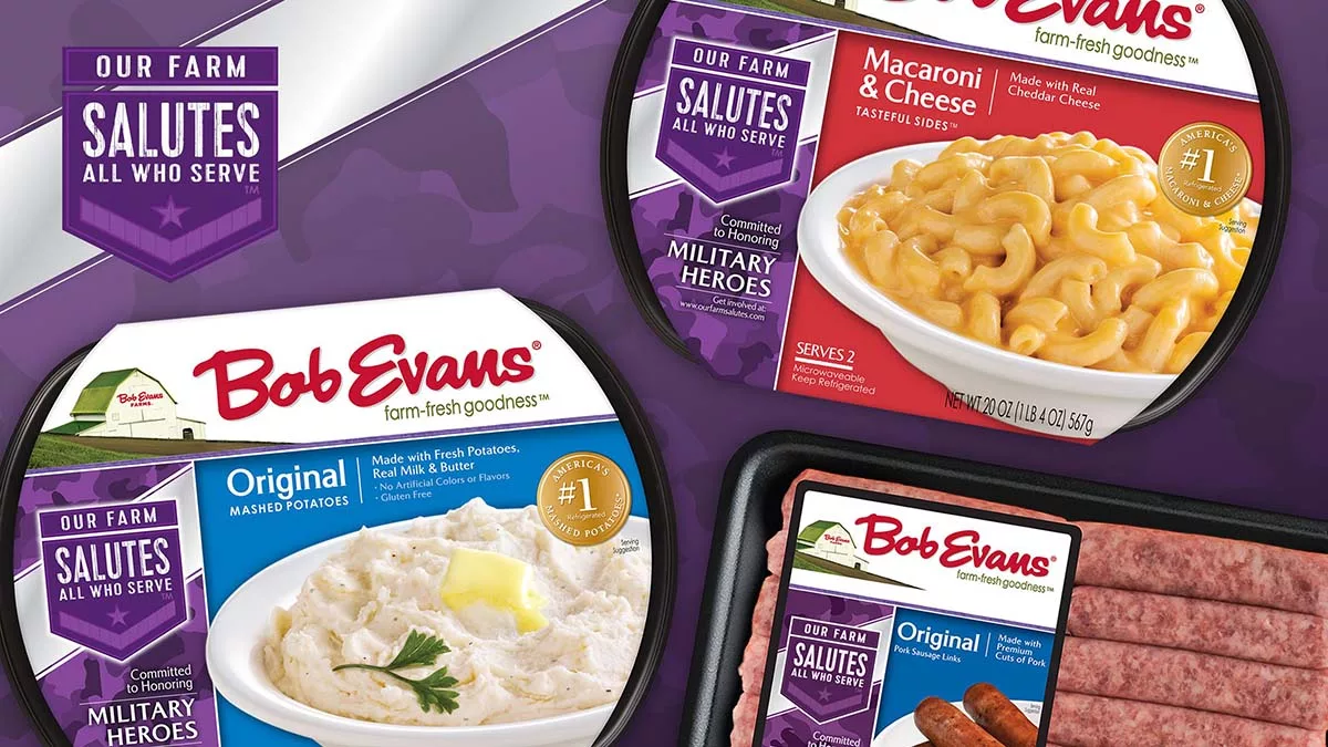 Bob Evans packaged food products featuring mashed potatoes
