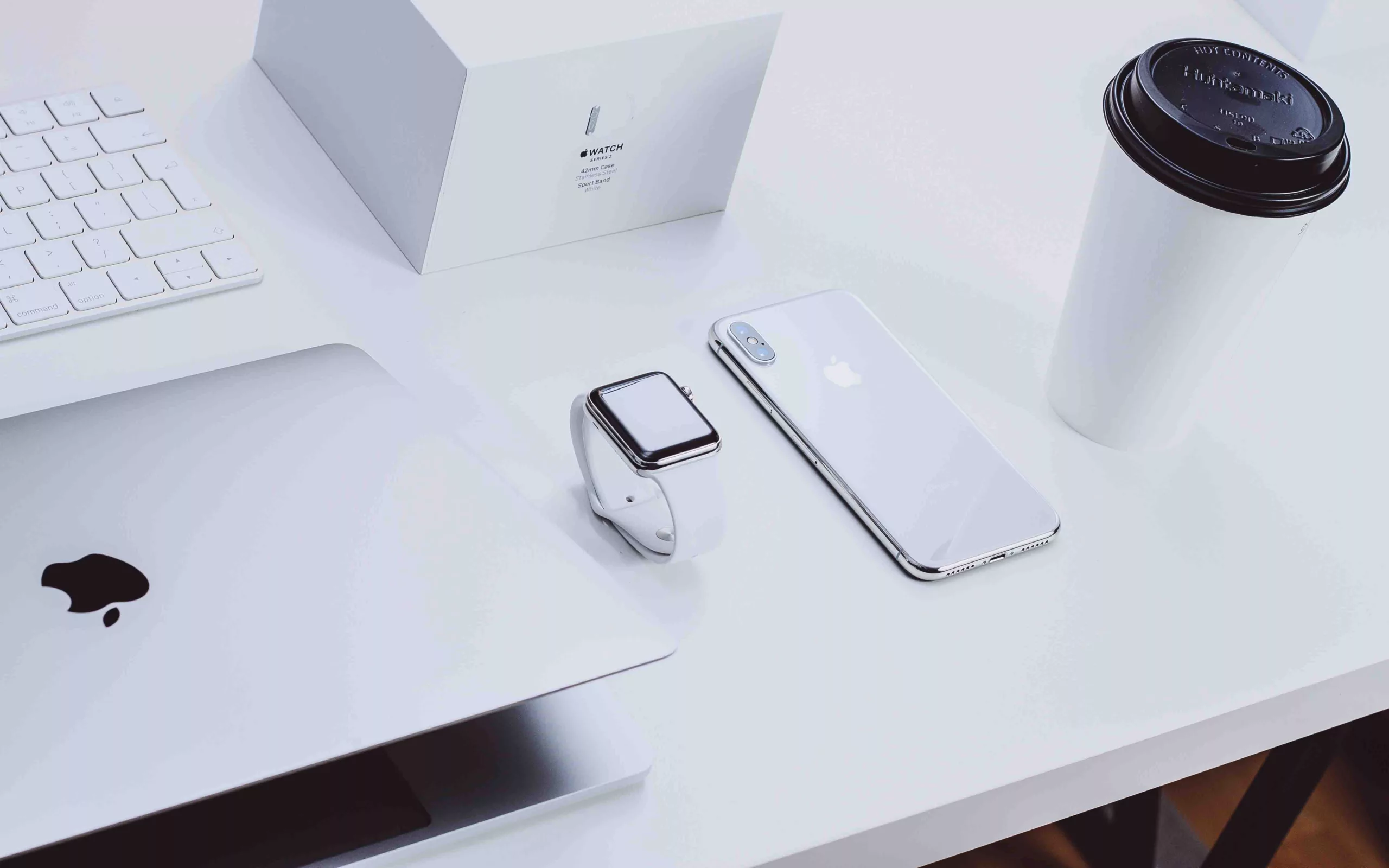 Modern workspace with Apple devices