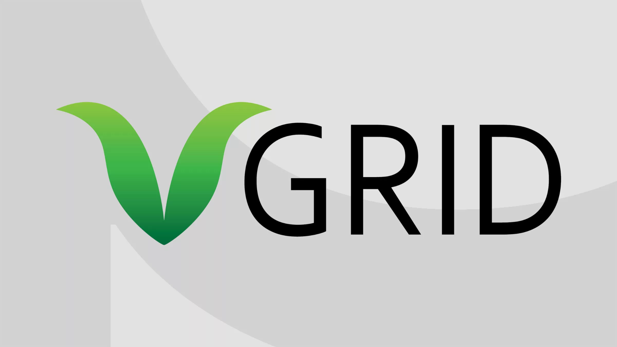 Green checkmark logo with the text 'V GRID' on a gray gradient background.