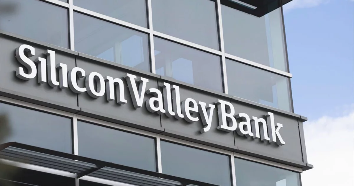Silicon Valley Bank signage on modern building facade