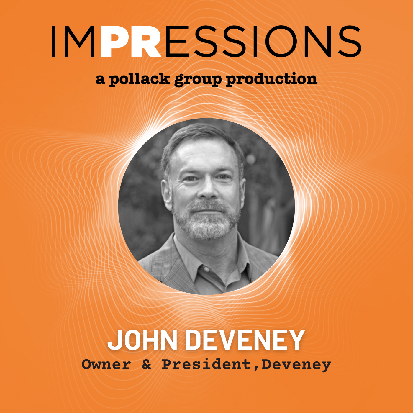 Promotional graphic with John Deveney