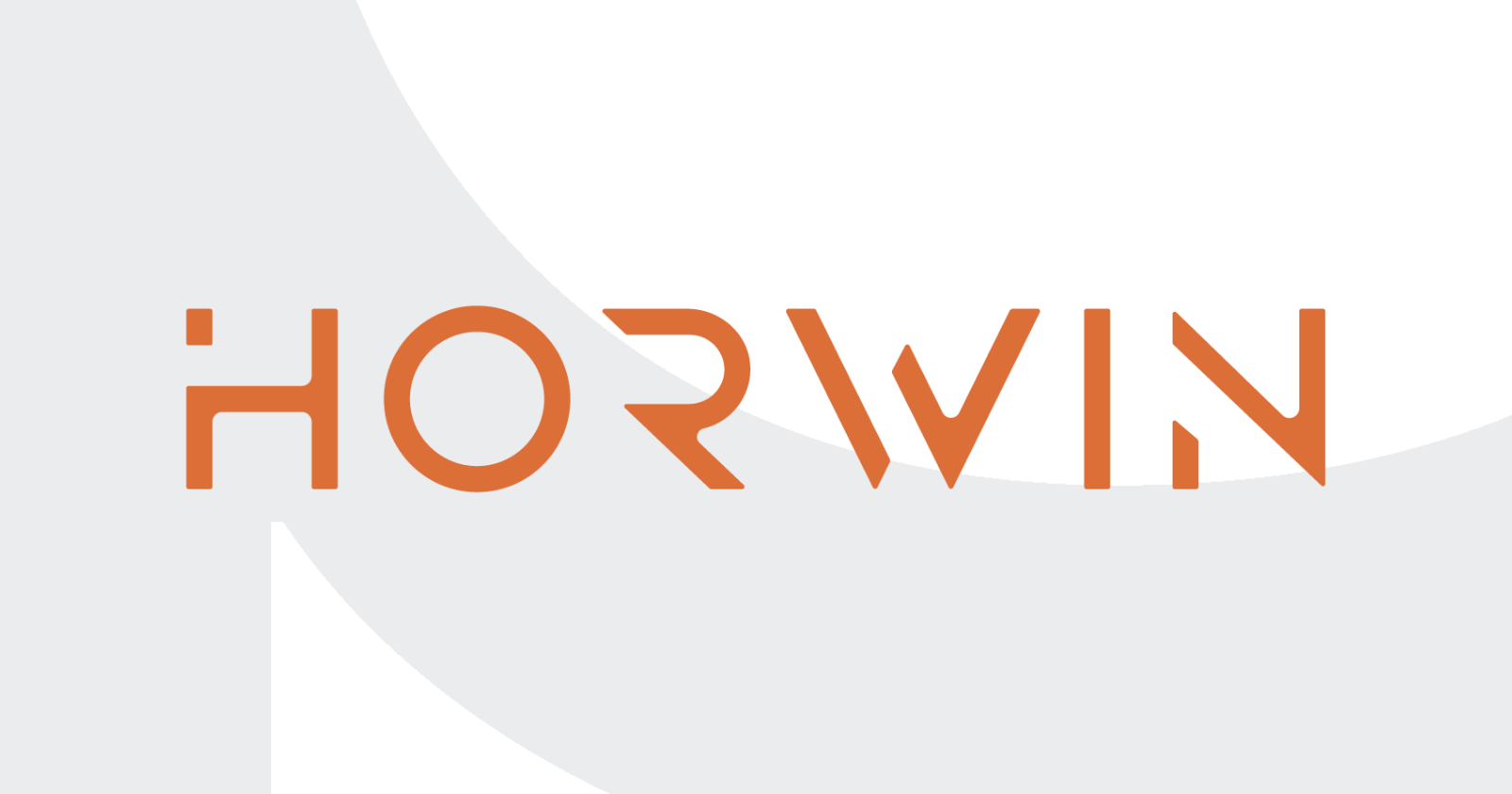 Orange and grey abstract logo design on a white background