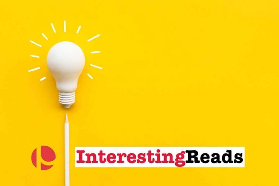 A shining white lightbulb atop a white pencil against a yellow background.