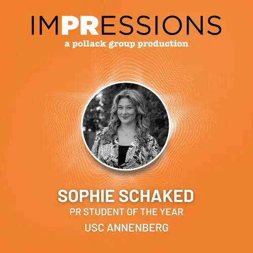 Sophie Schaked PR Week Student of the Year